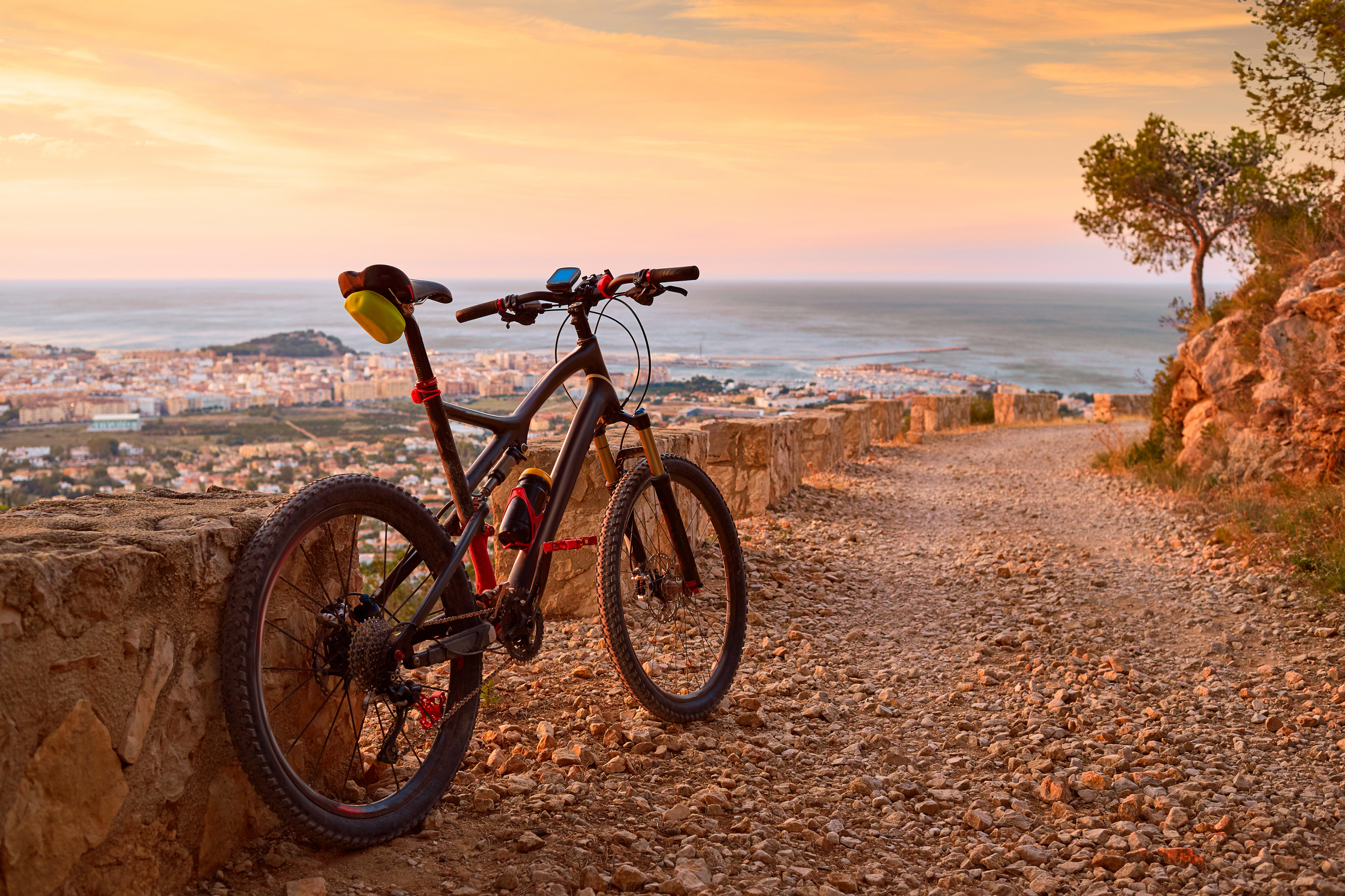 Denia Alicante from Montgo with MTB